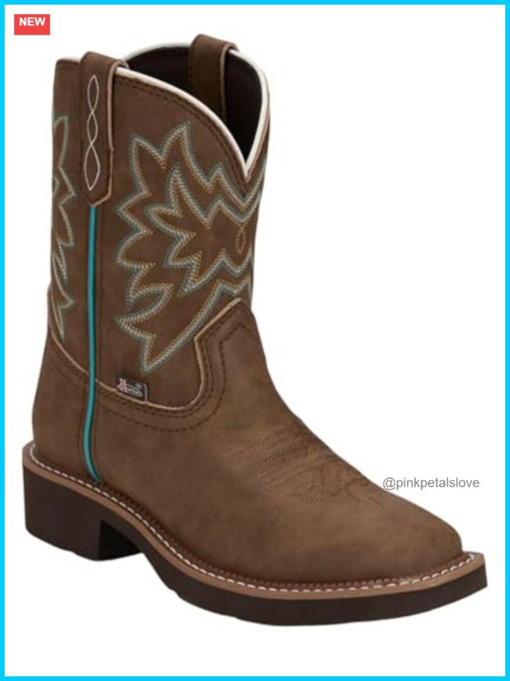 Justin Full-Grain Leather Square Toe Cowboy Boots Women's